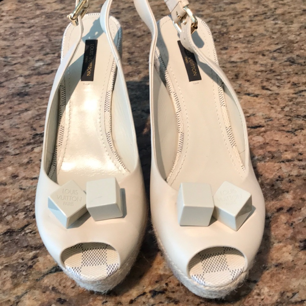 Louis Vuitton platform espadrilles size 39